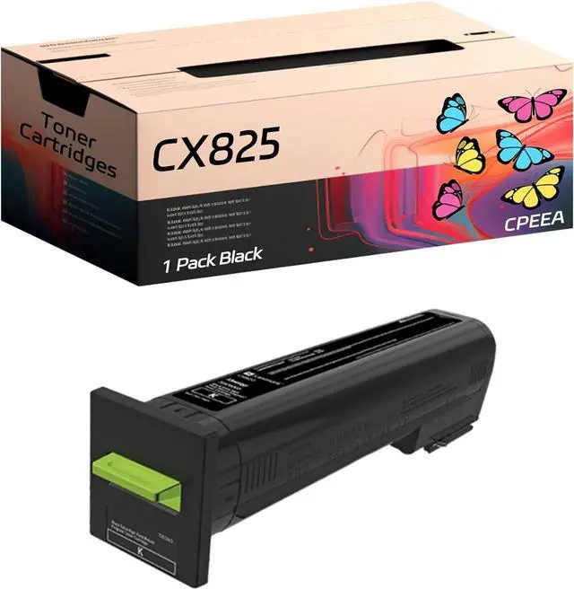 Main image of Compatible for Lexmark CX825 Toner Cartridges Work for Lexmark CX825de CX825dte CX825dtfe CX860de CX860dte CX860dtfe Printer, with Chip, High Yield 8000 Pages, Clear Printing (1 Pack Black)