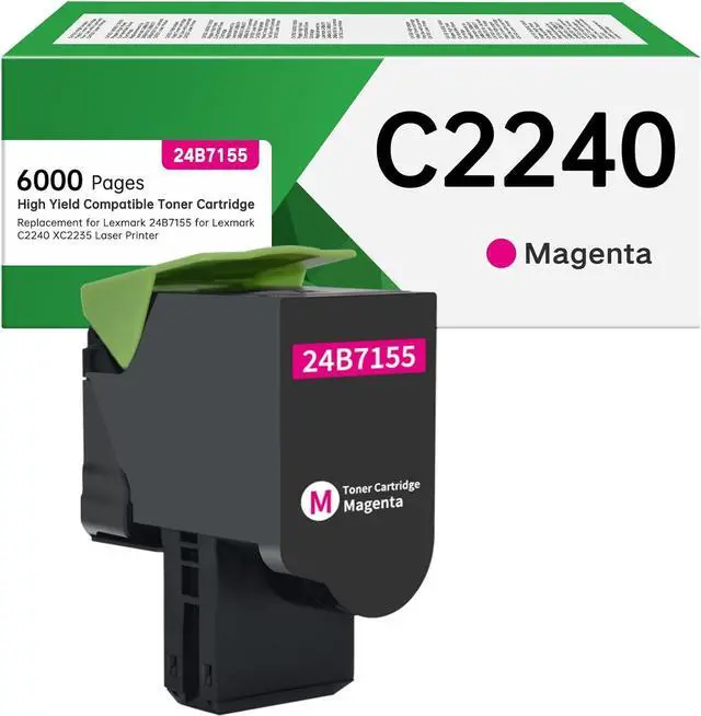 Main image of C2240 XC2235 24B7155 Magenta High Yield Compatible Toner Cartridge Replacement for Lexmark 24B7155 for Lexmark C2240 XC2235 Laser Printer (High Yeild, 1-Pack)