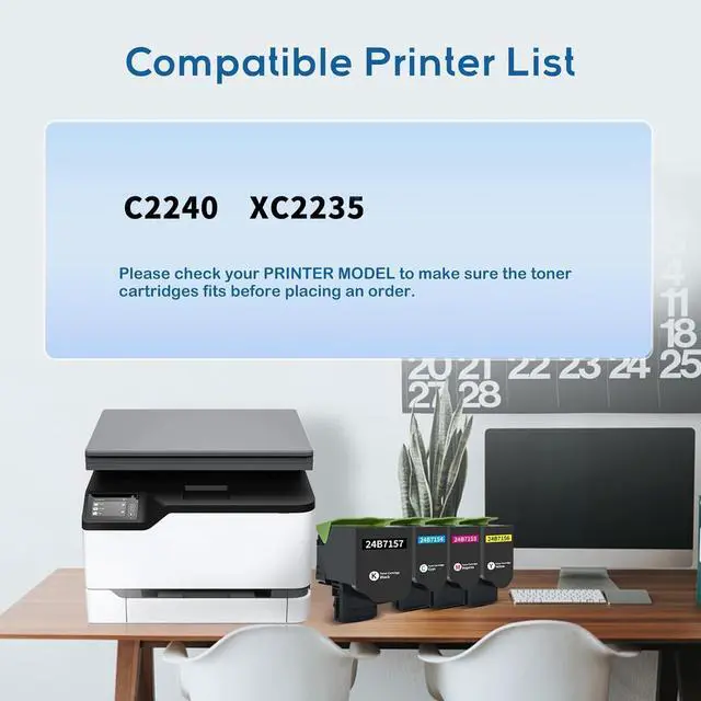 Alt view image 2 of 6 - C2240 XC2235 24B7155 Magenta High Yield Compatible Toner Cartridge Replacement for Lexmark 24B7155 for Lexmark C2240 XC2235 Laser Printer (High Yeild, 1-Pack)