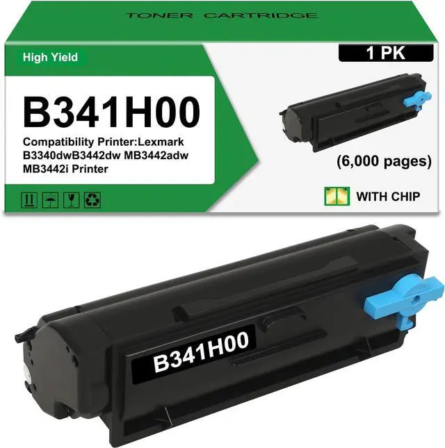 Main image of B341H00 Toner Cartridges High Yield Compatible LXK B341H00 B341000 B341X00 Toner (with Chip) Use for B3340 B3442 MB3442 Laser Printer, 6000 Pages