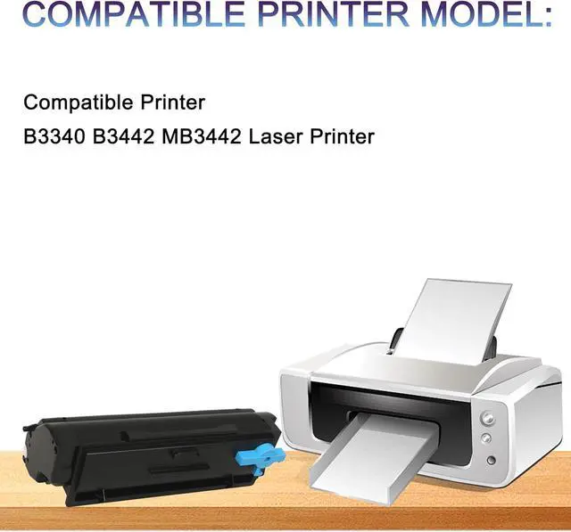 Alt view image 2 of 6 - B341H00 Toner Cartridges High Yield Compatible LXK B341H00 B341000 B341X00 Toner (with Chip) Use for B3340 B3442 MB3442 Laser Printer, 6000 Pages