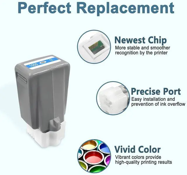 Alt view image 3 of 7 - PFI-1000 Ink Tank 12 Color Pack PFI 1000 Cartridge for Canon imagePROGRAF PRO 1000 (12 Pack, MBK, PBK, C, M, Y, Red, GY, BL, PGY, PC, PM, CO)