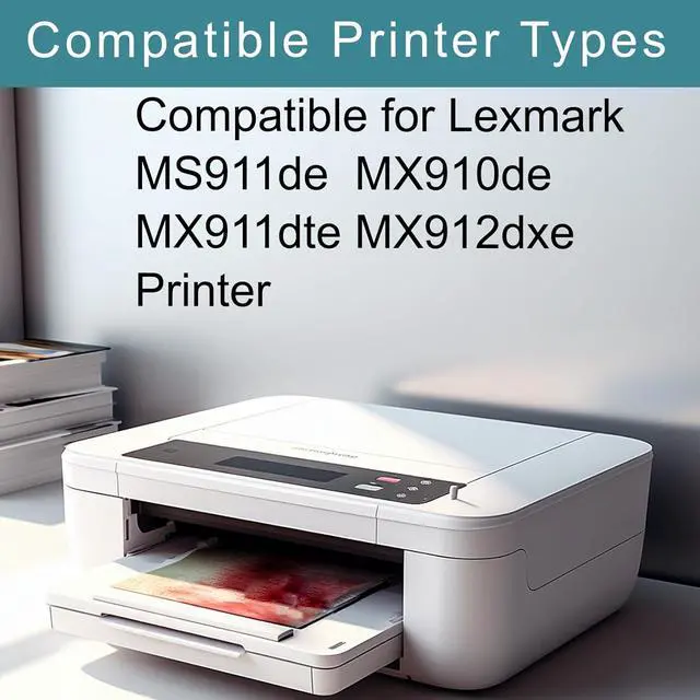 Alt view image 2 of 7 - MS911 54G0H00 Toner Cartridge, High Yield 32500 Pages, Reliable Performance Compatible for Lexmark MS911de MX910de MX911dte MX912dxe Printer (Black 4Pack)