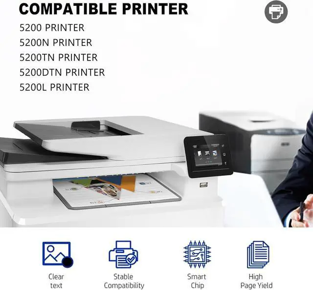 Alt view image 2 of 6 - 16A | Q7516A Black Toner Cartridge (with chip) : 1 Pack 16A High Capacity Toner Cartridge (14,000 Pages) Replacement for HP 16A for 5200 5200N 5200tn 5200dtn 5200L Printer