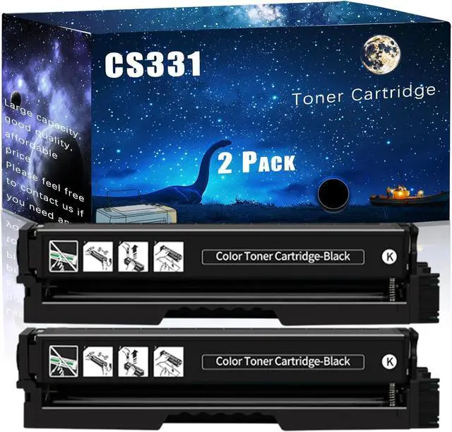 Main image of CS331 Compatible Toner Cartridge Replacement for Lexmark High Yield Compatible CS331dw CS431dw CX331adwe CX431adw Printers, Meet Printing Needs (2 Pack Black)