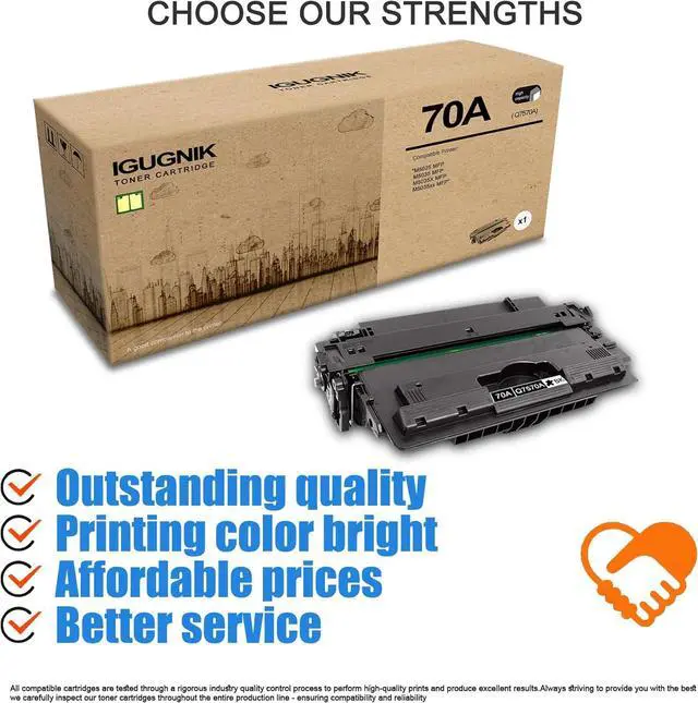 Alt view image 5 of 6 - 1-Pack 70A Q7570A High Yield Black Toner Cartridge(with chip), Replacement for HP 70A Q7570A for M5025 MFP M5035 MFP M5035X MFP M5035xs MFP Printer