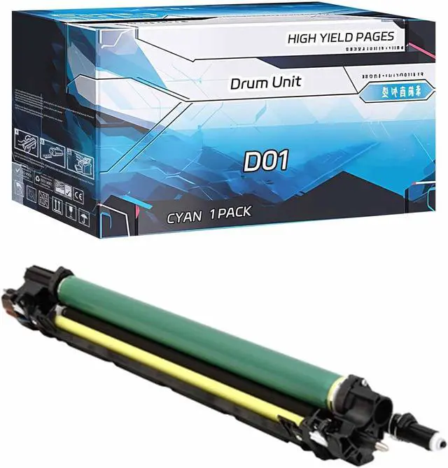 Main image of Compatible with Canon imagePRESS C60 C650 C700 C710 C800 C810 C910 Drum Unit D01, High Yield 130000 Pages, Experience Superior Printing (1 Pack Cyan)