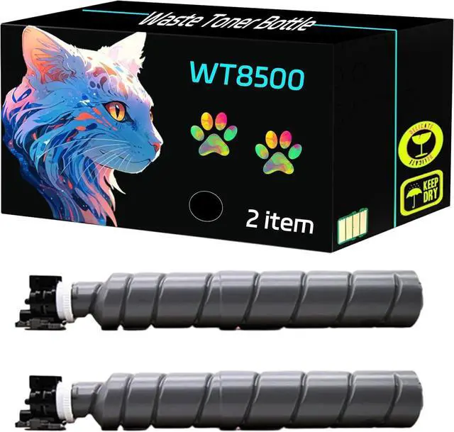 Main image of High Yield WT8500 Waste Toner Bottle Compatible for Kyocera TASKalfa 2552ci 2554ci 3252ci 3552ci 3553ci 3554ci 4002i 4052ci 4053ci 5002i 5052ci 5053ci 6002i 6052ci 6053ci Printers (2 Pack Black)