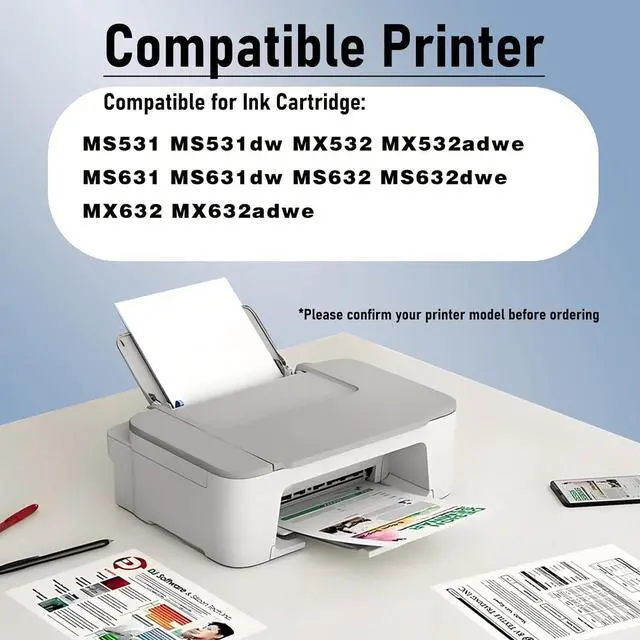 Alt view image 2 of 7 - 66S0Z00 Imaging Unit is Compatible for Lexmark MS531 MS531dw MX532 MX532adwe MS631 MS631dw MS632 MS632dwe Printers, High Yield 75000 Pages, with Chip for Long-Lasting Durability