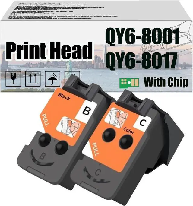 Main image of QY6-8001 QY6-8017 Print Head Printhead, Compatible for Canon G1100 G2100 G3100 G4100 G1110 G1111 G2110 G2111 G3110 G3111 G4110 G4111 Printers  High Print Volume with Chip Combo Pack