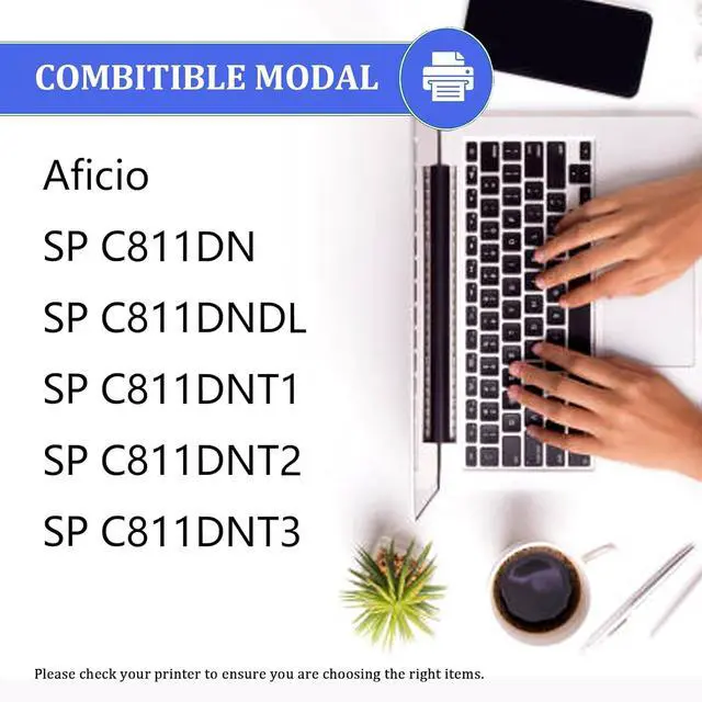 Alt view image 2 of 7 - SP C811 Toner Cartridges Compatible for Ricoh 820000 820024 820016 820008, Work for Ricoh SP C811DN C811DNDL C811DNT1 C811DNT2 C811DNT3 Printers, 1 Magenta