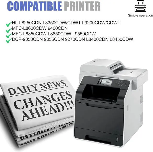 Alt view image 2 of 6 - 2 Pack TN331 Black Toner Cartridge Replacement for Brother TN331 Work with HL-L8250CDN L8350CDW/CDWT L9200CDW/CDWTMFC-L8600CDW L9550CDW DCP-9050CDN 9055CDN 9270CDN L8400CDN L8450CDW| TN331