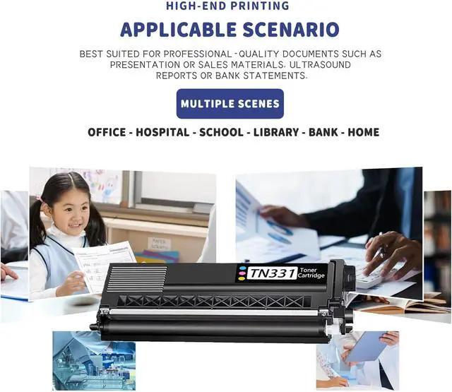 Alt view image 6 of 6 - 2 Pack TN331 Black Toner Cartridge Replacement for Brother TN331 Work with HL-L8250CDN L8350CDW/CDWT L9200CDW/CDWTMFC-L8600CDW L9550CDW DCP-9050CDN 9055CDN 9270CDN L8400CDN L8450CDW| TN331