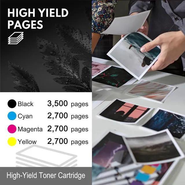 Alt view image 3 of 7 - 067H 067 Toner Cartridge Set High Yield 4 Pack Replacement for Canon 067H 067 Color ImageClass LBP632Cdw MF656Cdw MF653Cdw MF654Cdw LBP633Cdw LBP630C MF650C MF651CW Printer (Black Cyan Yellow Magenta)