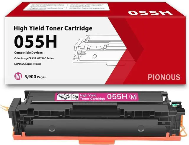 Main image of 055H Magenta Toner Cartridge High Yield Replacement for Canon 055 CRG-055H Magenta Toner Work with imageCLASS MF743Cdw, MF741Cdw, LBP664Cdw, MF745Cdw, MF746Cdw Printer (1-Pack)