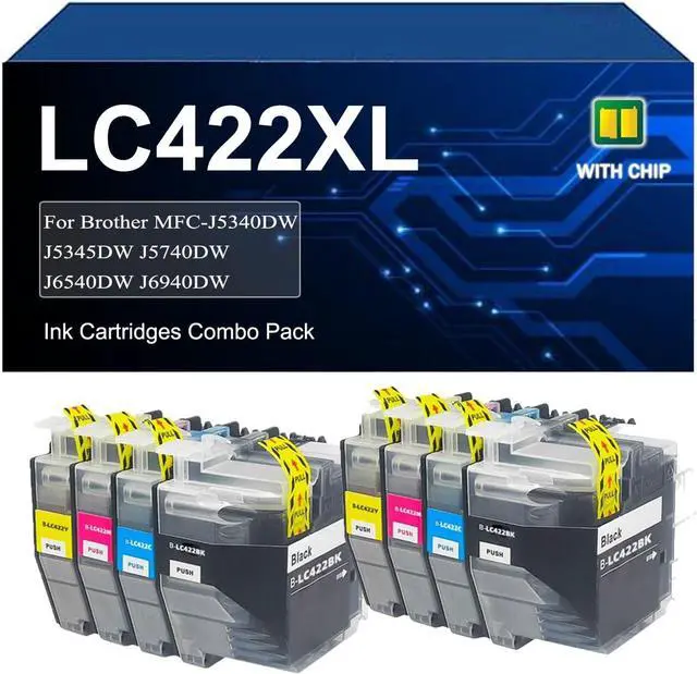 Main image of LC422 LC422XL Ink Cartridges Compatible for Brother MFC-J5340DW MFC-J5345DW MFC-J5740DW MFC-J6540DW MFC-J6940DW Printer, Ink Combo Pack(2 Set)