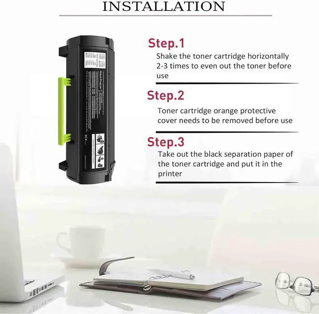Alt view image 5 of 7 - M1246 Compatible for Lexmark XM1246 Printer, High Capacity 24B6886 Black Toner Cartridge Replacement Black*1