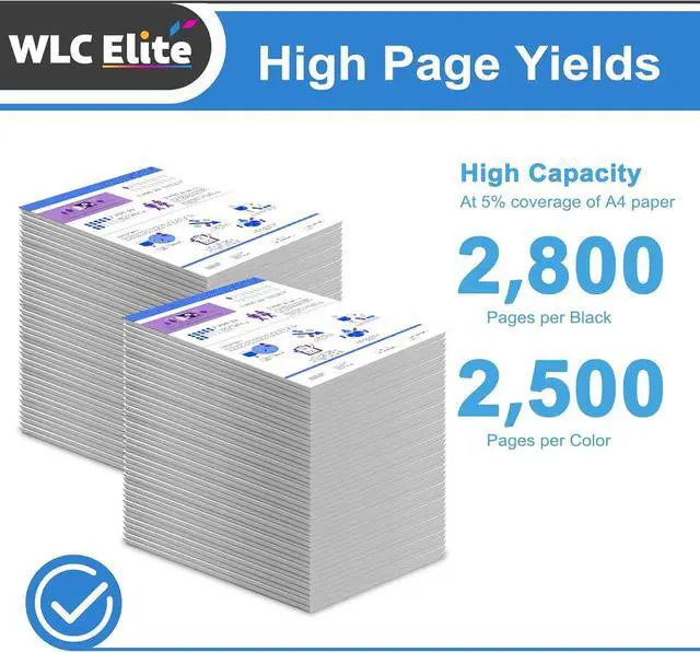 Alt view image 3 of 6 - 414A Toner Cartridges 4 Pack (with Chip) W2020A W2021A W2022A W2023A Replacement for HP 414A 414X Color Pro MFP M479fdn M479fdw M454dw M454dn M479 M454 (Black Cyan Yellow Magenta)