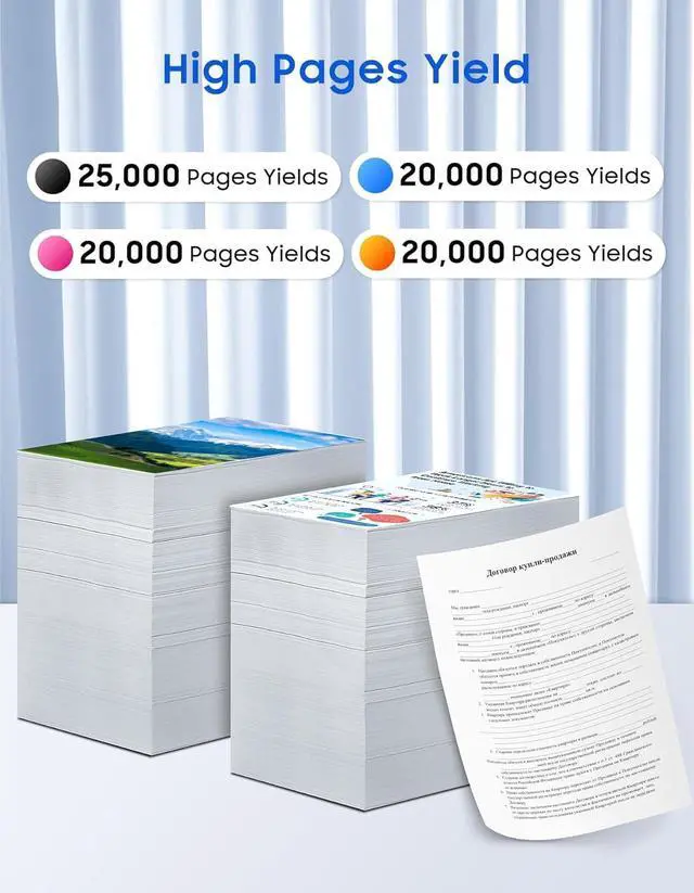 Alt view image 3 of 7 - GPR58 GPR-58 Toner Cartridges Set 4-Pack Black Cyan Magenta Yellow Replacement for Canon GPR-58 Toner Cartridges for ImageRunner Advance C256 C256iF C257 C257iF C356 C356iF C357 C357iF Printer Ink