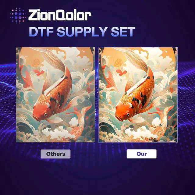 Alt view image 5 of 6 - 5 * 250ML Inks and 500g White DTF Powder Combo, 1.25L Premium Anti-Nozzle Clogging DTF Ink, White Powder for PET Transfer, CMYKW Inks for DTF Printers(Compatible with All Print Heads)