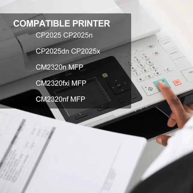 Alt view image 2 of 6 - 5-Pack BK/C/M/Y 304A CC530A CC531A CC532A CC533A Toner Cartridge: Compatible 304A CC530A CC531A CC532A CC533A Replacement for HP CP2025 CP2025n CP2025dn CP2025x CM2320n CM2320fxi CM2320nf Printer