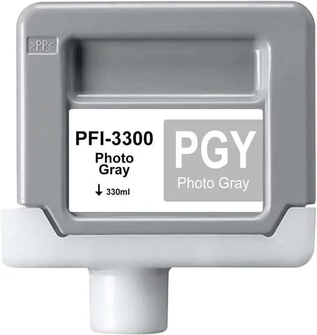Alt view image 6 of 6 - PFI-3300 PGY Ink Cartridge Pigment Ink Tank Repalcement for Canon PFI-3300 PGY for imagePROGRAF PRO-2600 PRO-4600 PRO-6600 GP-4600S GP-6600S Printers, 1 Pack 330ml