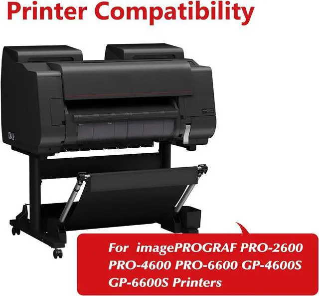 Alt view image 2 of 6 - PFI-3300 PGY Ink Cartridge Pigment Ink Tank Repalcement for Canon PFI-3300 PGY for imagePROGRAF PRO-2600 PRO-4600 PRO-6600 GP-4600S GP-6600S Printers, 1 Pack 330ml