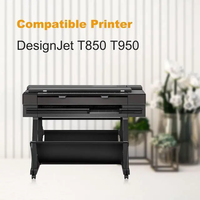 Alt view image 2 of 7 - 300 ML High Capacity 738 Ink Cartridges Replacement for HP738 HP 738 Colors Ink 498N8A 676M6A 676M7A 676M8A Compatible with DesignJet T850 T950 Printers Black Cyan Magenta Yellow 4-Pack