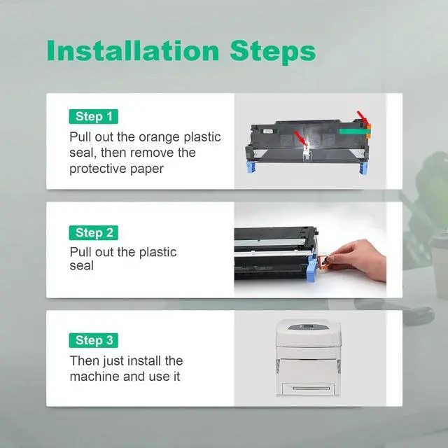 Alt view image 6 of 7 - Remanufactured 645A Toner Cartridge Replacement for HP 645A C9730A C9731A C9732A C9733A for Color 5500 5550 5550dn 5550n 5550dtn 5500dn 5500n Printers (4-Pack)