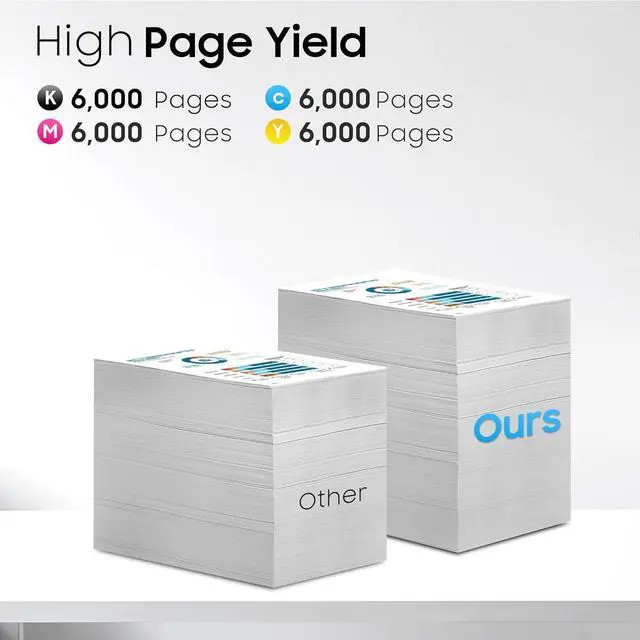 Alt view image 3 of 6 - Compatible TNP50 TNP51 TNP-50 TNP-51 Toner Cartridge Set A0X5134 A0X5234 A0X5334 A0X5434 Replacement for Konica Minolta Bizhub C3100 C3100P C3110 Printer 4-Pack (Black, Cyan, Magenta, Yellow)