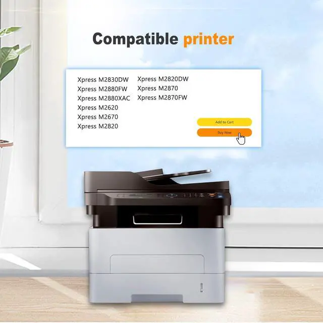 Alt view image 2 of 5 - 1-Pack Black MLT-D115L Toner Cartridges(with chip), Replacement for Samsung MLT-D115L for Xpress M2830DW M2880FW M2880XAC M2620 M2670 M2820 M2820DW M2870 M2870FW Printer