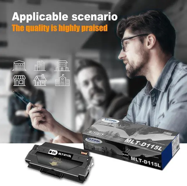 Alt view image 5 of 5 - 1-Pack Black MLT-D115L Toner Cartridges(with chip), Replacement for Samsung MLT-D115L for Xpress M2830DW M2880FW M2880XAC M2620 M2670 M2820 M2820DW M2870 M2870FW Printer