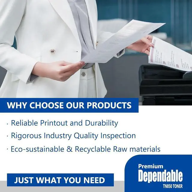 Alt view image 4 of 7 - Generic TN-850 TN850 High Yield Toner Cartridge Replacement for Brother TN820 TN-820 TN 850 820 HL-L6200DW MFC-L5850DW MFC-L5700DW HL-L5200DW MFC-L5900DW Printer, 2-Pack, Black