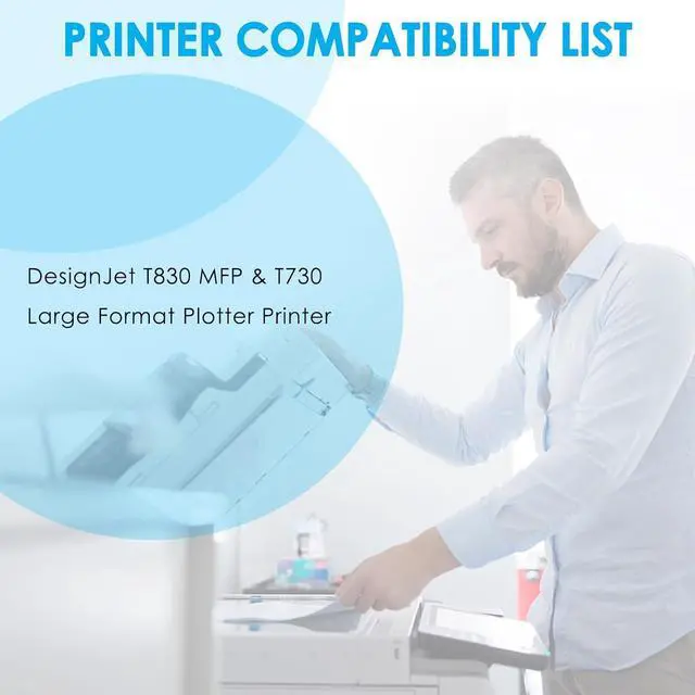 Alt view image 2 of 7 - LeciRoba 728 Compatible Replacement for HP 728 XL 728XL Matte Black Cyan Magenta Yellow 300-ml Ink Cartridge for DesignJet T830 MFP & T730 Large Format Plotter Printer Ink (4-Pack)