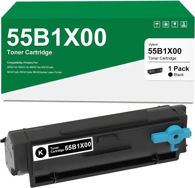 Main image of Vylent 55B1X00 Toner Cartridge Replacement for Lexmark 55B1X00 Toner Cartridge Work for Lexmark MX431 MS431 MX432 MS431dn MX431adn MS431dw MX431adw Printer, 20,000 Pages