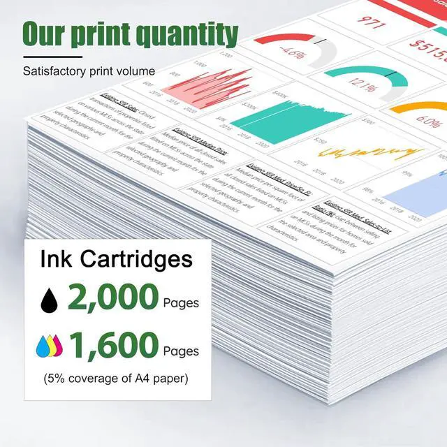 Alt view image 3 of 7 - 962XL 962 Ink Cartridges Replacement for HP 962XL Ink Cartridges Combo Pack for OfficeJet Pro 9010 Series 9015 9018 9020 Printer (Black, Magenta, Cyan, Yellow4-Pack)