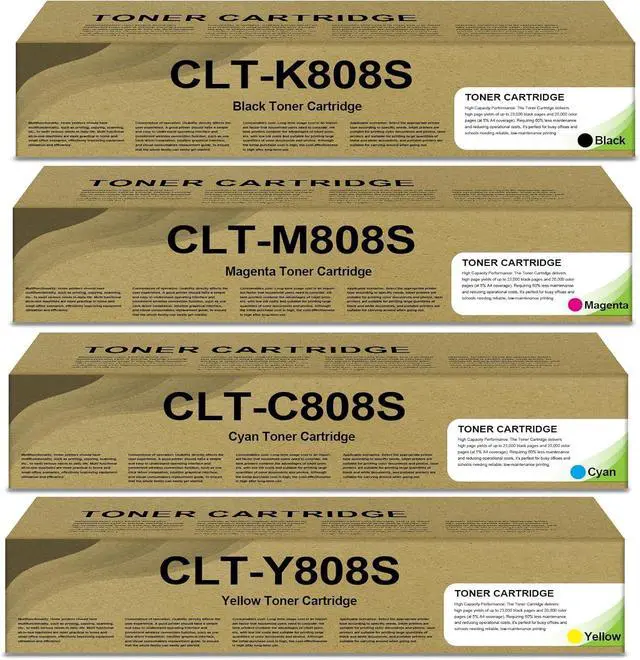 Main image of CLT-808S Toner Cartridge Compatible Whit Samsung CLT-K808S CLT-C808S CLT-M808S CLT-Y808S Use for MultiXpress X4250LX X4300LX X4220RX Printer (Black Magenta Yellow Cyan)