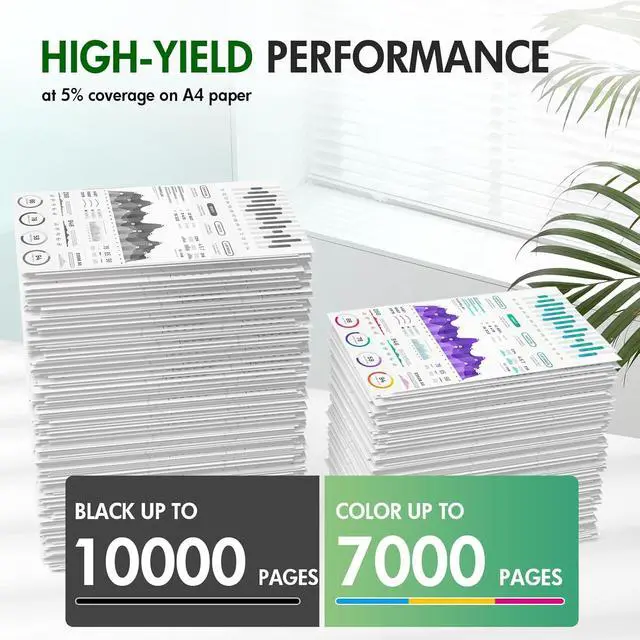 Alt view image 3 of 7 - 972X 972A Ink Cartridges Replacement for HP 972 X for HP Pagewide Pro MFP 477dw 577dw 477dn 452dn 552dn 552dw P55250dw 477 452 552 577 Printer High Yield (4 Pack, Black, Cyan, Yellow, Magenta)