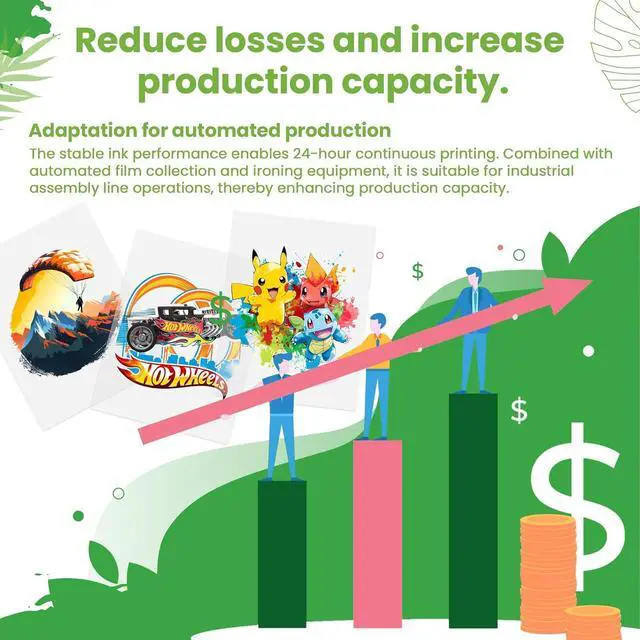 Alt view image 6 of 7 - No Sediment DTF White Ink 1000ml Sediment-Free DTF Transfer Ink for PET Film, Premium Pigment Ink Refill for P600 P800 DX5 DX7 R1390 XP600 i3200 4720 5113 Printers, High Fluidity & Coverage