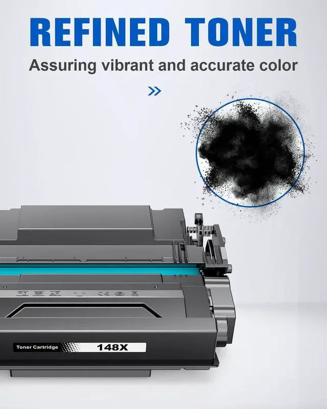 Alt view image 5 of 7 - Q-image 148X Toner Cartridge Black(with Chip) Toner Cartridge Compatible Replacement for 148X 148A W1480X W1480A for Laserjet Pro 4001dw 4001dn 4001n MFP 4101fdw 4101fdn Printer (1 Black)