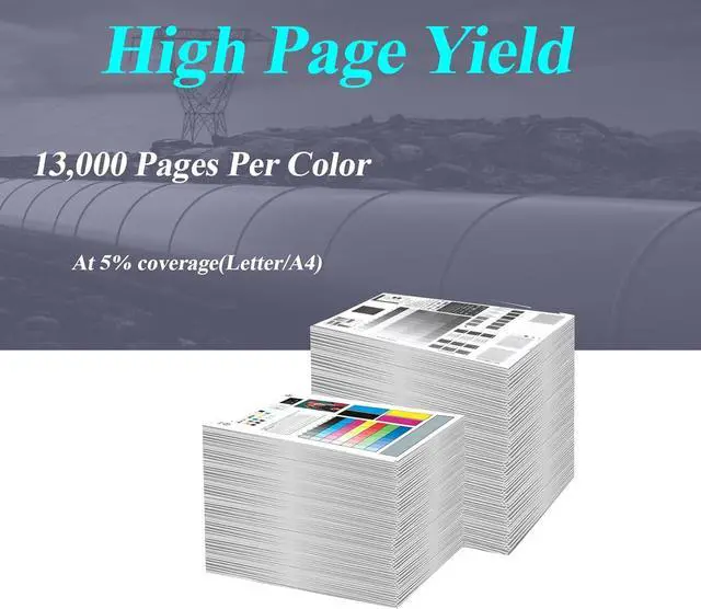 Alt view image 3 of 6 - 659A W2012A Yellow Toner Cartridge Compatible for HP 659A High Capacity Ink Cartridges Replacement for HP Enterprise Flow MFP M776 M856x M856dn M776z M776dn M776zs Printer 1 Pack (Yellow)