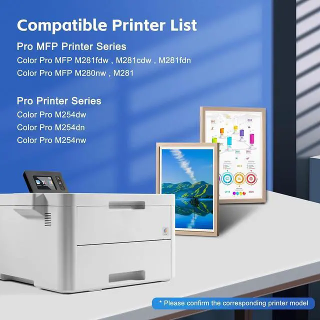 Alt view image 2 of 7 - 202A Black Toner Cartridge Replacement for HP 202A CF500A Toner Works with Pro MFP M281fdw M281cdw M254dw M254nw M281fdn M280nw M254 M281 202 Toner Ink Printer (2-Pack)