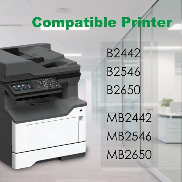 Alt view image 2 of 7 - Remanufactured B241H00 Black High Yield Toner Cartridge with Chip Replacement for B241H00 B231000 Toner Cartridge for B2442 B2546 B2650 MB2442 MB2546 MB2650 Laser Printer Ink ( 2 Pack )