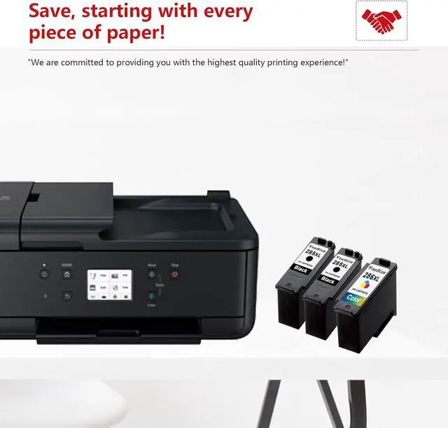 Alt view image 6 of 6 - PG-285 XL Black/CL-286 XL Color Ink Cartridges 3-Pack (2 Black, 1 Tri-Color) PG-285XL CL-286XL Ink Replacement for Canon PIXMA TS7720 and TR7820 Printer