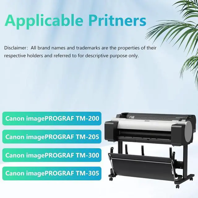 Alt view image 2 of 6 - PFI-120 Ink Compatible for imagePROGRAF TM-305 TM-300 TM-200 TM-205 Printer, Replacement PFI120MBK PFI120BK PFI120C PFI120M PFI120Y (130-ml Pigment Ink, 5 Pack)