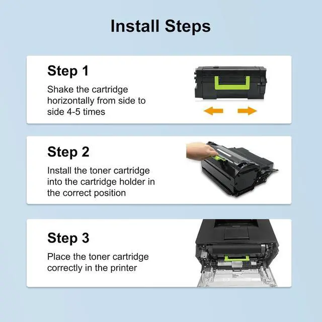 Alt view image 6 of 7 - Remanufactured 58D1U00 Black Ultra High Yield Toner Cartridge Replacement for Lexmark 58D1U00 58D1H00 58D1X00 58D1000 Toner for MS725 MS821 MS822 MS823 MS824 MS825 MX721 MX722 MX725 MX822 Printers