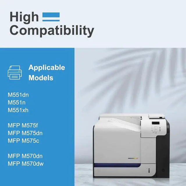 Alt view image 3 of 7 - 507A Toner Cartridges 4-Pack (BK/C/M/Y) Replacement for HP 507A Toner, Compatible with Enterprise 500 Color M551 MFP M575 MFP M570 Series Printer (CE400A, CE401A, CE402A, CE403A)