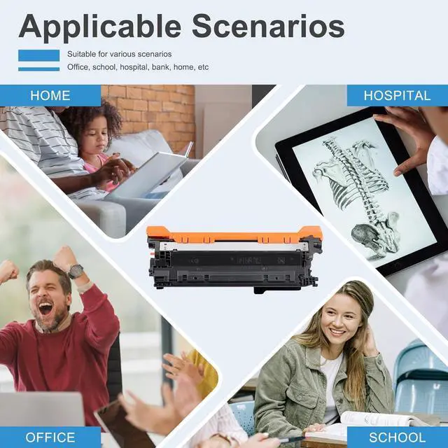 Alt view image 6 of 7 - 507A Toner Cartridges 4-Pack (BK/C/M/Y) Replacement for HP 507A Toner, Compatible with Enterprise 500 Color M551 MFP M575 MFP M570 Series Printer (CE400A, CE401A, CE402A, CE403A)