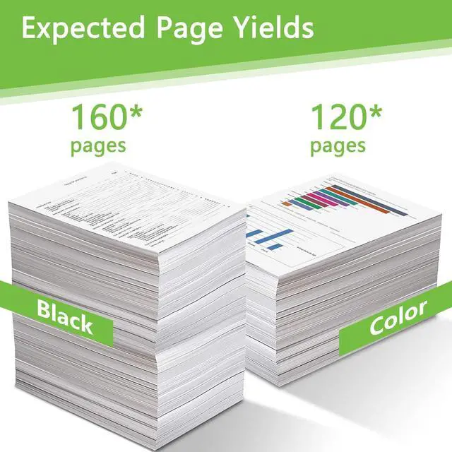 Alt view image 3 of 7 - 68 Ink Cartridges Replacement for HP 68 Ink Cartridges Black Color Combo Pack for Envy 6552e 6555e 6558e 6152e 6155e Printer (1 Black, 1 Tri-Color)