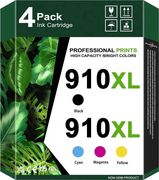 Main image of 910XL High-Yield Ink Cartridges (4-Pack, Black/Cyan/Magenta/Yellow) - Compatible 910 XL Ink Replacement for HP OfficeJet 8010 8015 8018 Pro 8020 8025 8028 8030 8035 8025e 8028e Printer